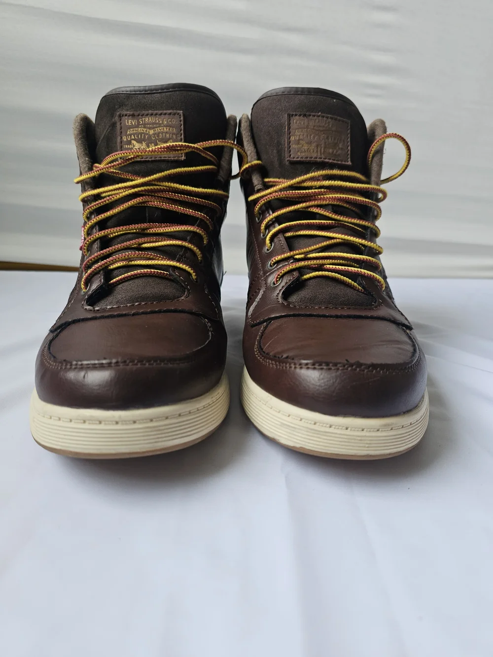 Levi's Men's Mason Hi Top Sneaker Boots - Brown Leather & Suede